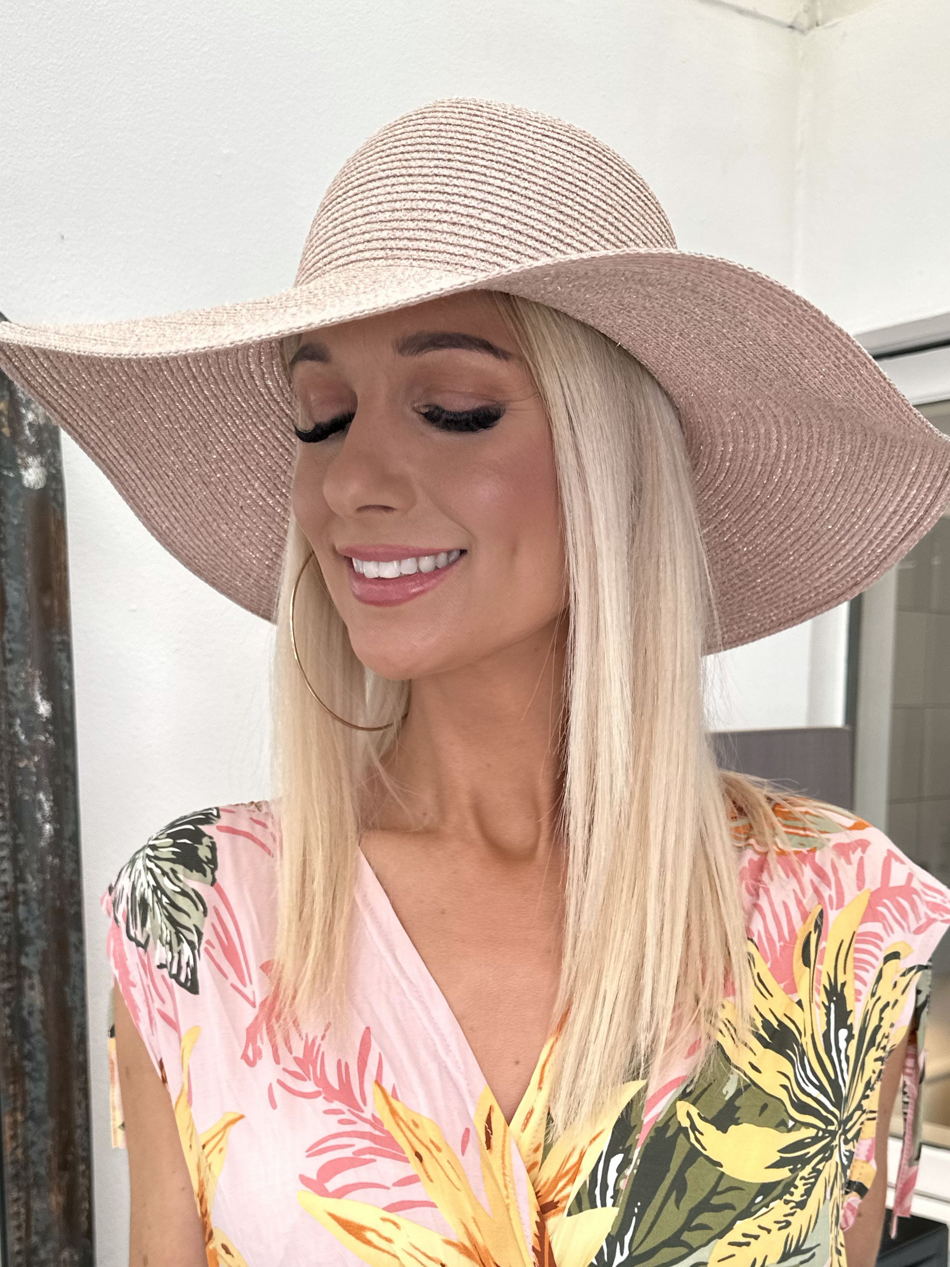 Petri - Stor sommerhat i plain farver